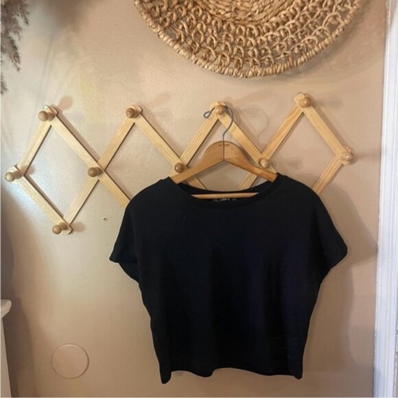 Shein black basic crop top t-shirt - Picture 2 of 7